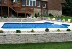 Pool Retaining Wall